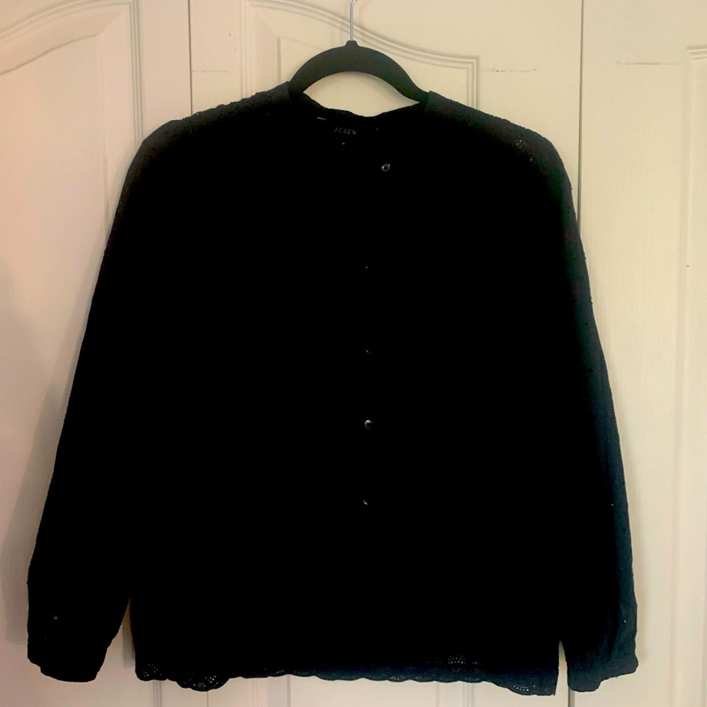 J Crew Lace Detailed Cotton Blouse